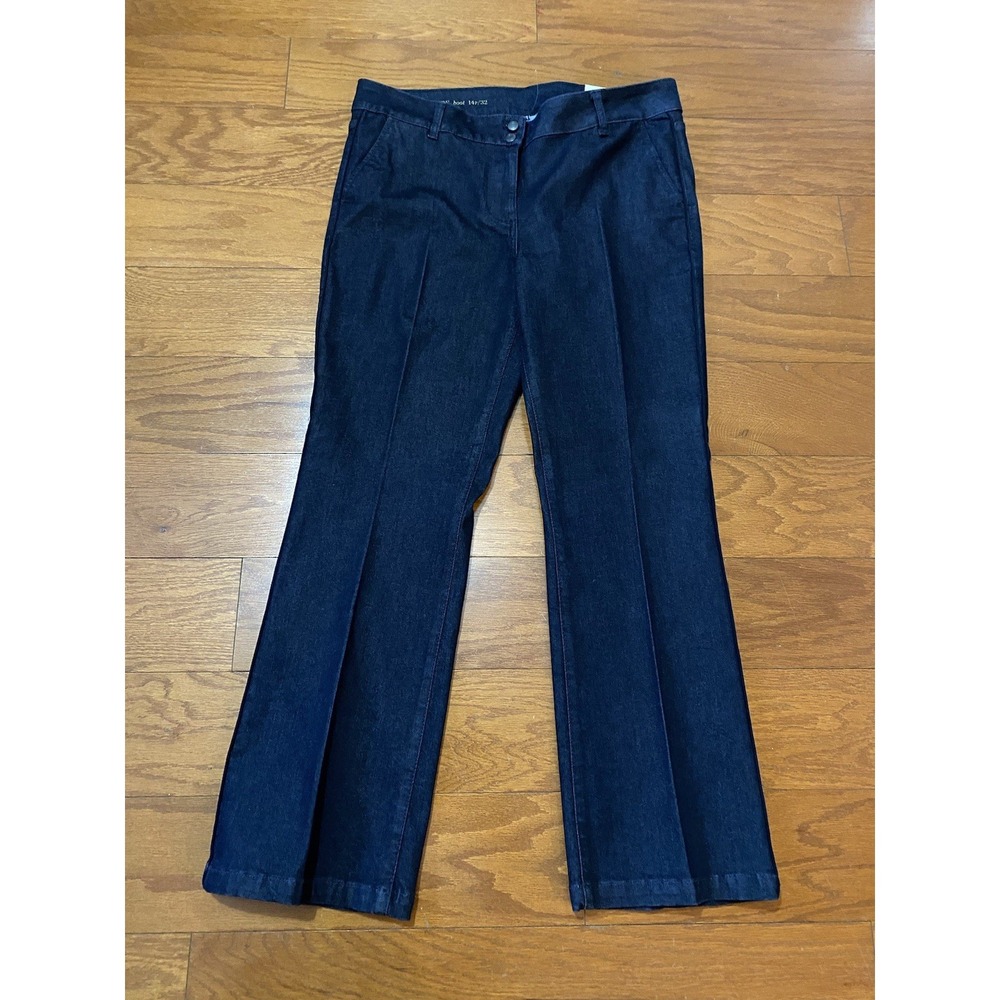 Talbots Jeans Signature Boot Size 14P / 32 Petite Dark Blue New! NWT $150